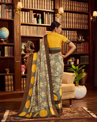 Chandan Tilak Tussar Cotton Saree