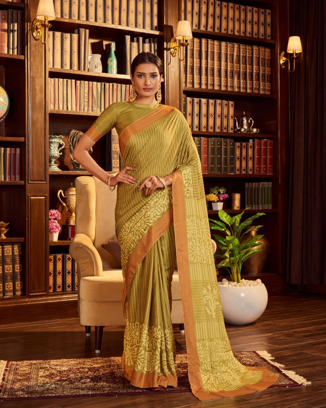 Pittal Tussar Cotton Saree