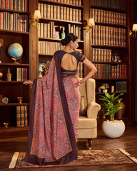 Manjistha Satin Georgette Saree | Designer Saree