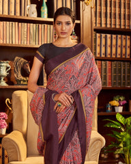 Manjistha Satin Georgette Saree | Designer Saree