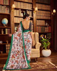 Pushp Vatika Chanderi Satin Saree