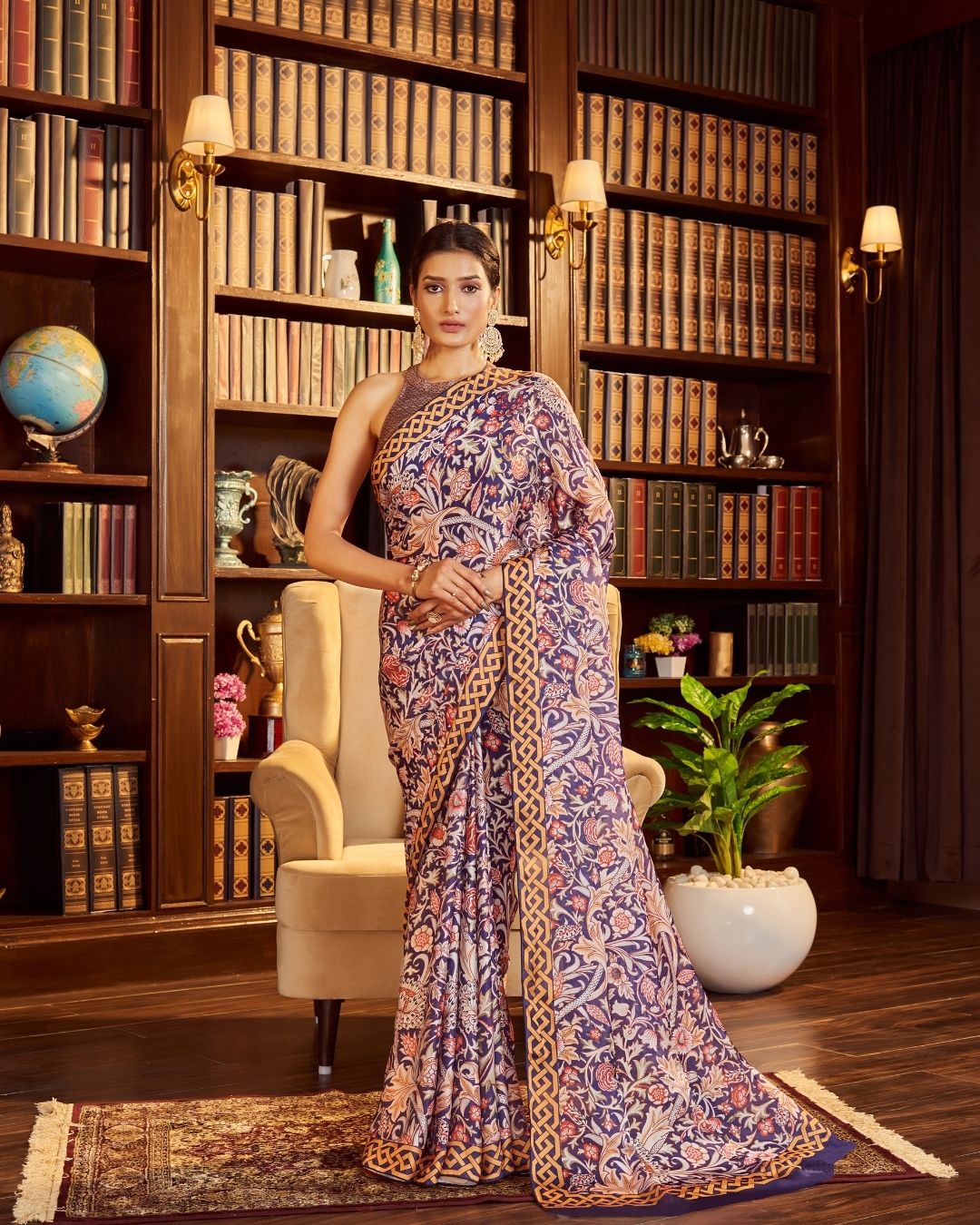 Utsav Satin Georgette Saree