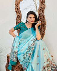 Mohini Flat Silk Saree | Designer Saree